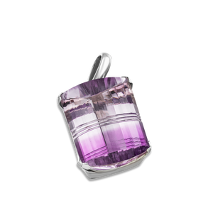 14K WHITE GOLD AMETHYST PENDANT 14K WHITE GOLD AMETHYST PENDANT