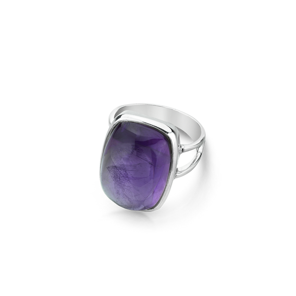 Sterling Silver ring with amethyst from your montreal jewellery designer, www.elysee.com