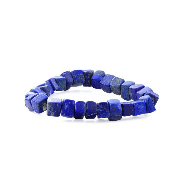 Rough lapis Lazuli Bead bracelet from Afghanistan. Montreal Jewellery Designer www.elysee.ca