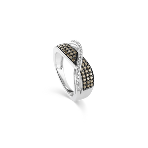 10K White gold ring set with white and champagne diamonds. Montreal jewellery designer www.elysee.ca 10K White gold ring set with white and champagne diamonds. Montreal jewellery designer www.elysee.ca