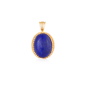 14K YELLOW GOLD LAPIS LAZULI PENDANT 14K YELLOW GOLD LAPIS LAZULI PENDANT