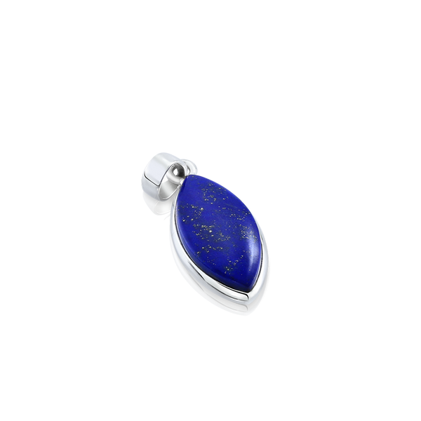 Marquise shaped lapis lazuli, afghan lapis lazuli, lapis lazuli pendant, montreal jeweller, best lapis lazuli, silver pendants
