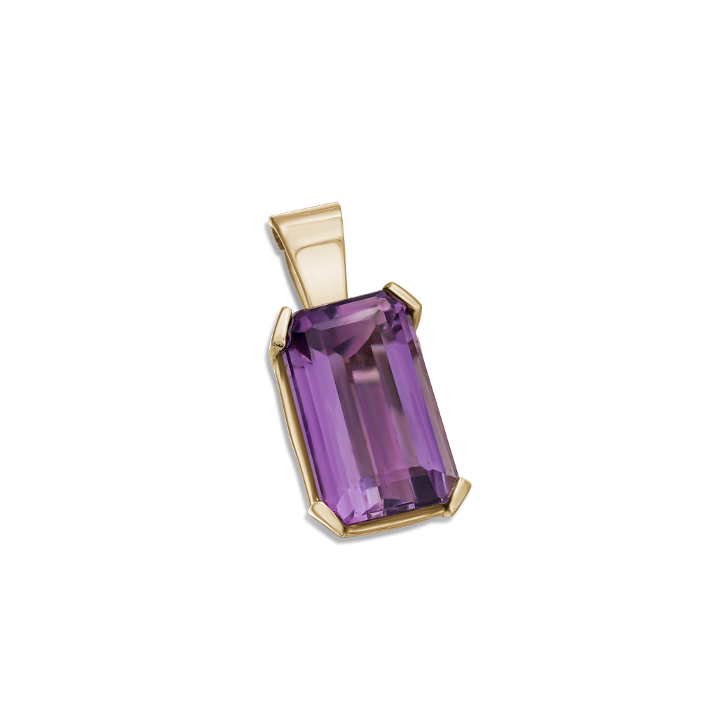 14K YELLOW GOLD AMETHYST