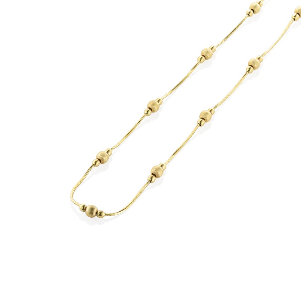 18k gold bead necklace deals