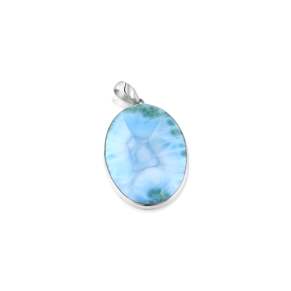 OVAL LARIMAR AND SILVER PENDANT, silver pendant, larimar pendant, larimar and silver, larimar jewelry, MOntreal jeweller, Montreal gifts, Holiday gifts idea, silver jewelry