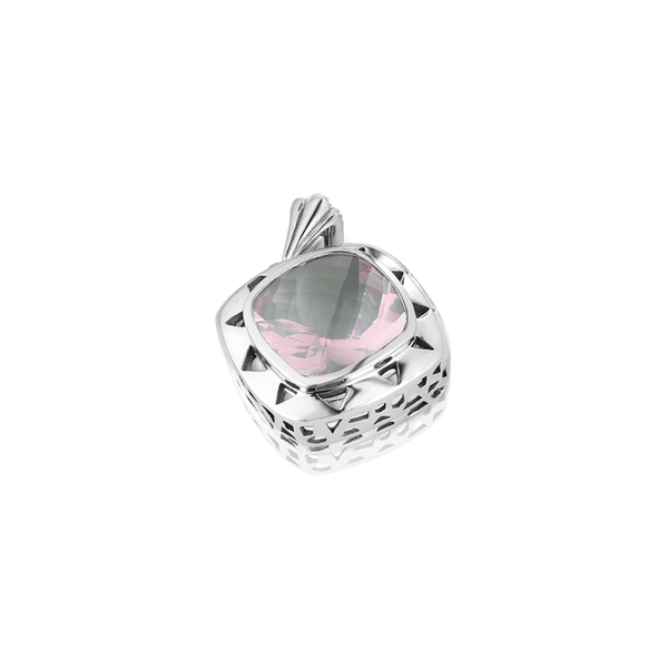 ROSE QUARTZ PENDANT IN SILVER. rose quartz, rose quartz pendant, Montreal jewelry, silver pendant, pendants, silver jewelry, Canada Jeweller, Montreal gifts, fall trends, winter trends