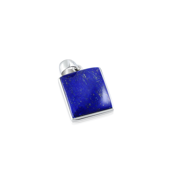 Rectangular Lapis lazuli pendant, blue pendant, silver pendant, Afghan lapis lazuli, royal blue lapis lazuli