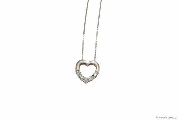 Mothers day promo - gold and diamond heart pendant