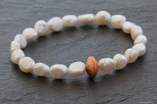 Freshwater pearl bracelet designed by your montreal jewellery designer